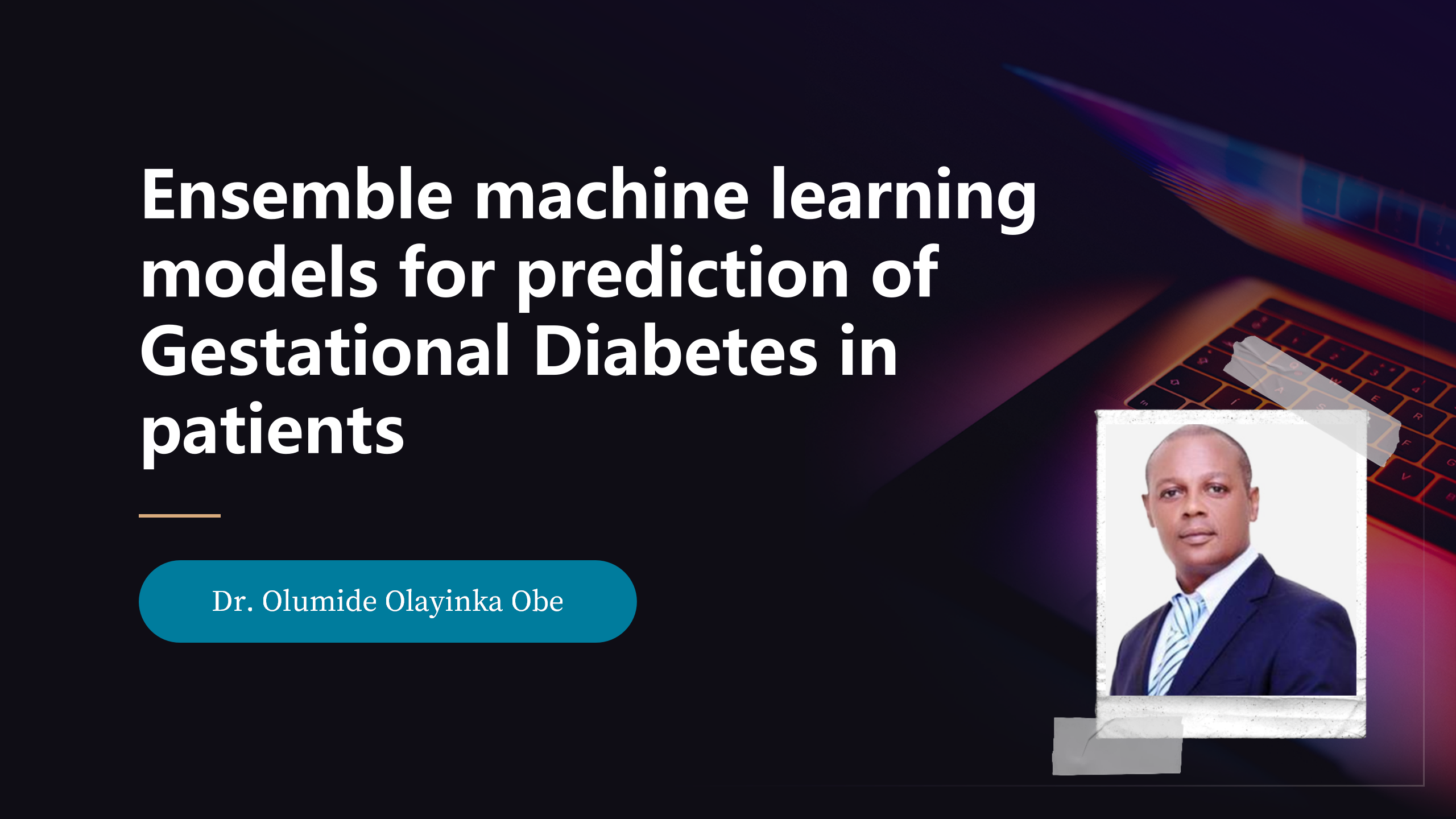 Ensemble machine learning models for prediction of Gestational Diabetes in patients